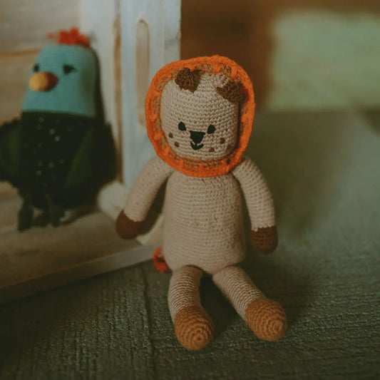 Knitted Lion Rattle