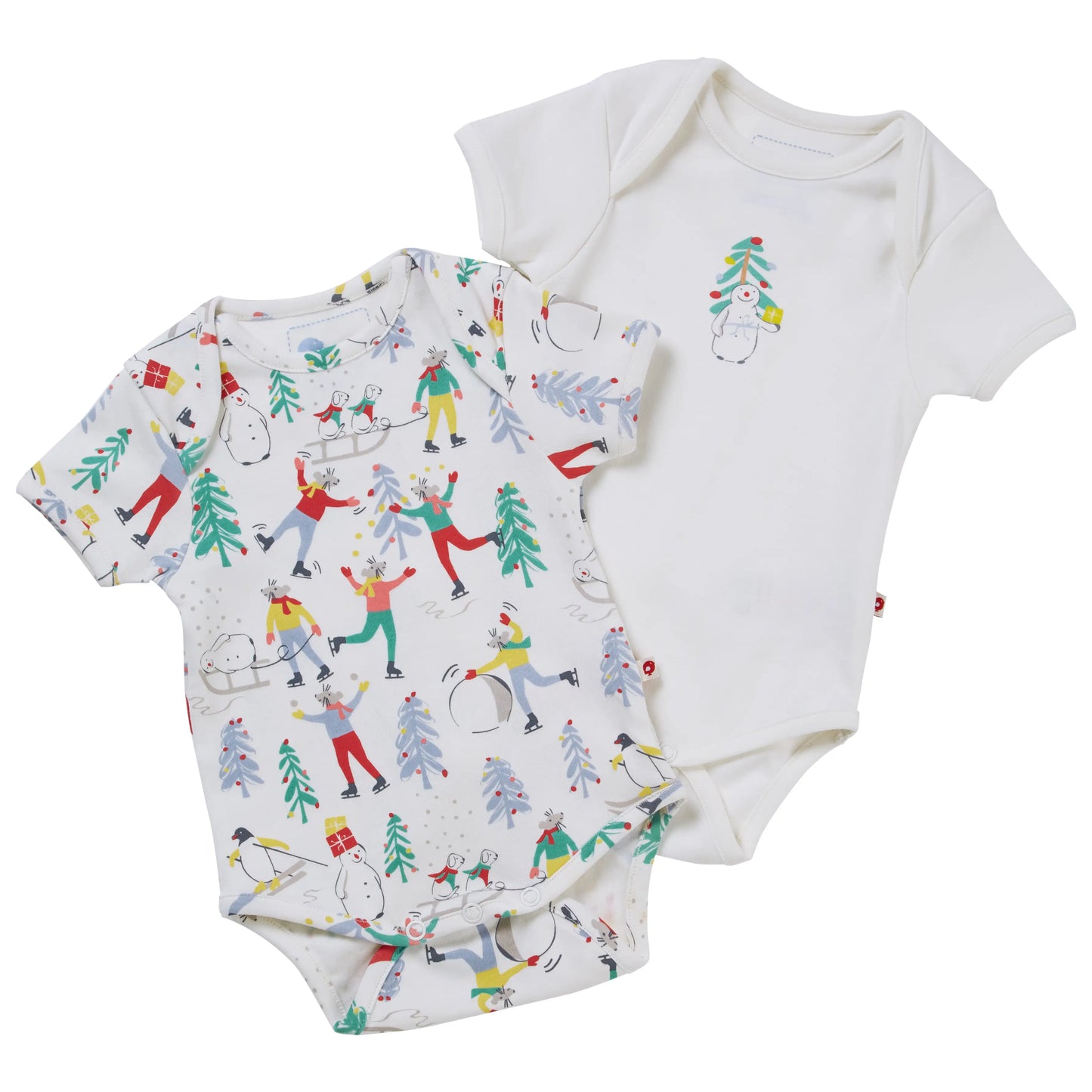 2 Pack Bodysuits - Baby's First Christmas