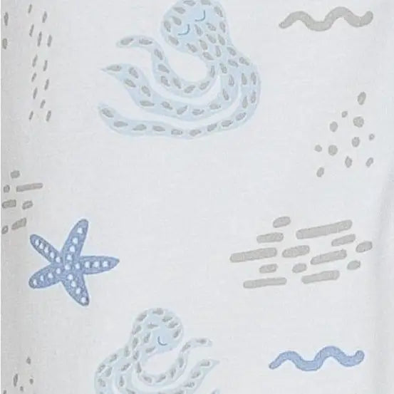 Octopi on Baby Blue Henley Romper