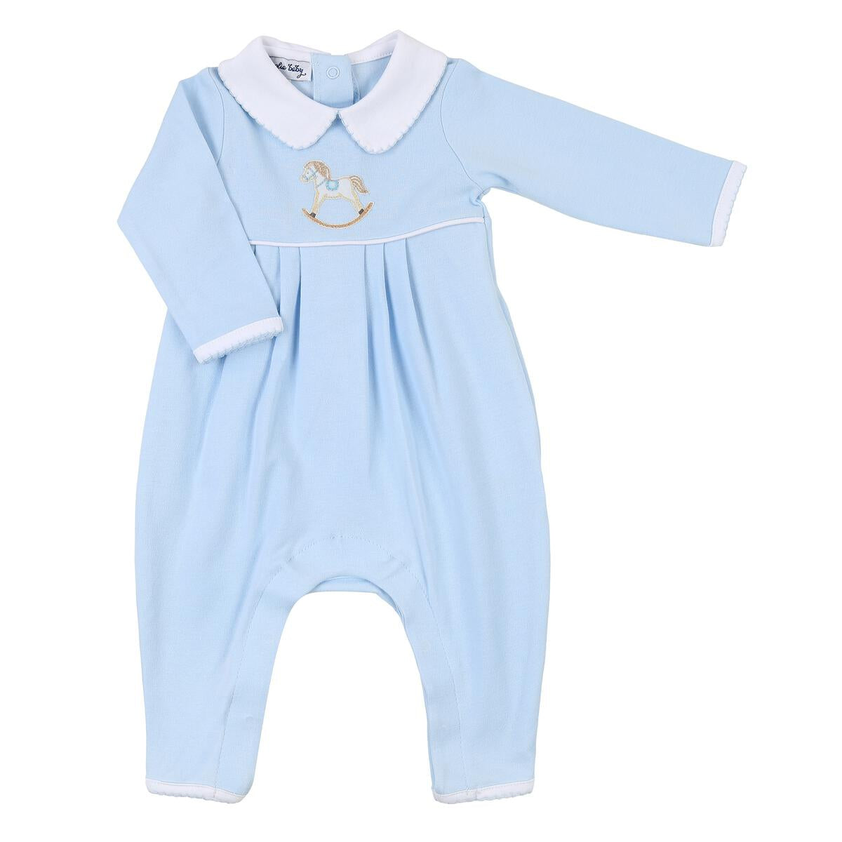 Hobby Horse Blue Embroidered Playsuit