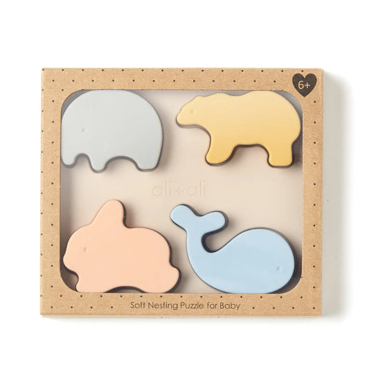 4PC Silicone Mini-Animal Puzzle