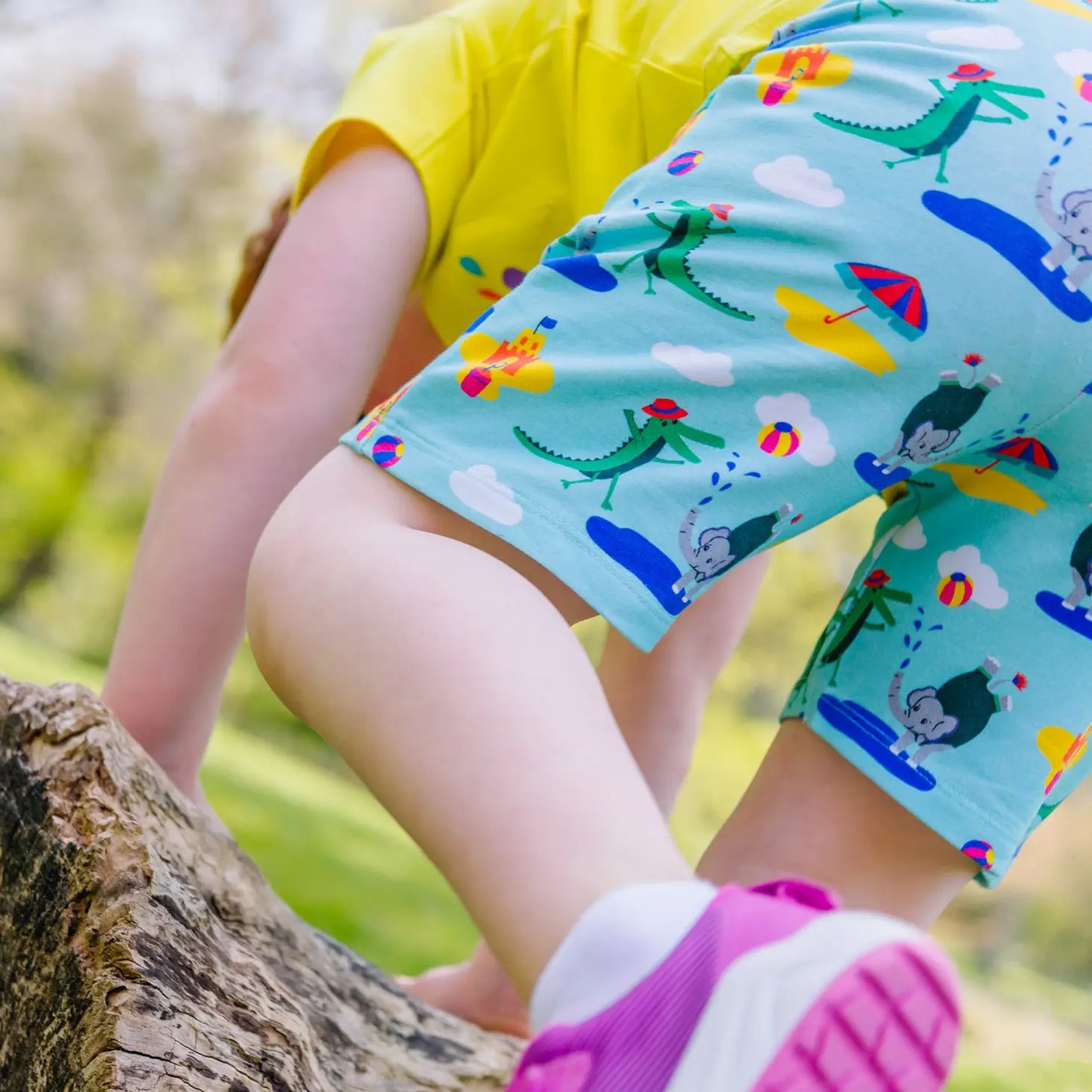 Crocodile and Elephant Seaside Shorts