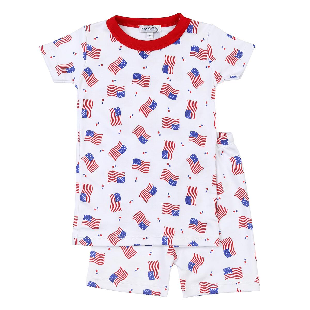 Tiny Red, White and Blue 2PC Shirt/Shorts Pajama Set