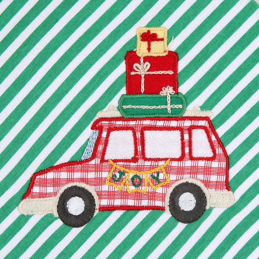 Very Merry Car Green Playsuit
